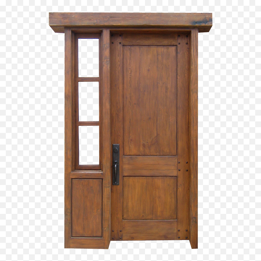 Door With Single Sidelight - Solid Png,Wood Door Png