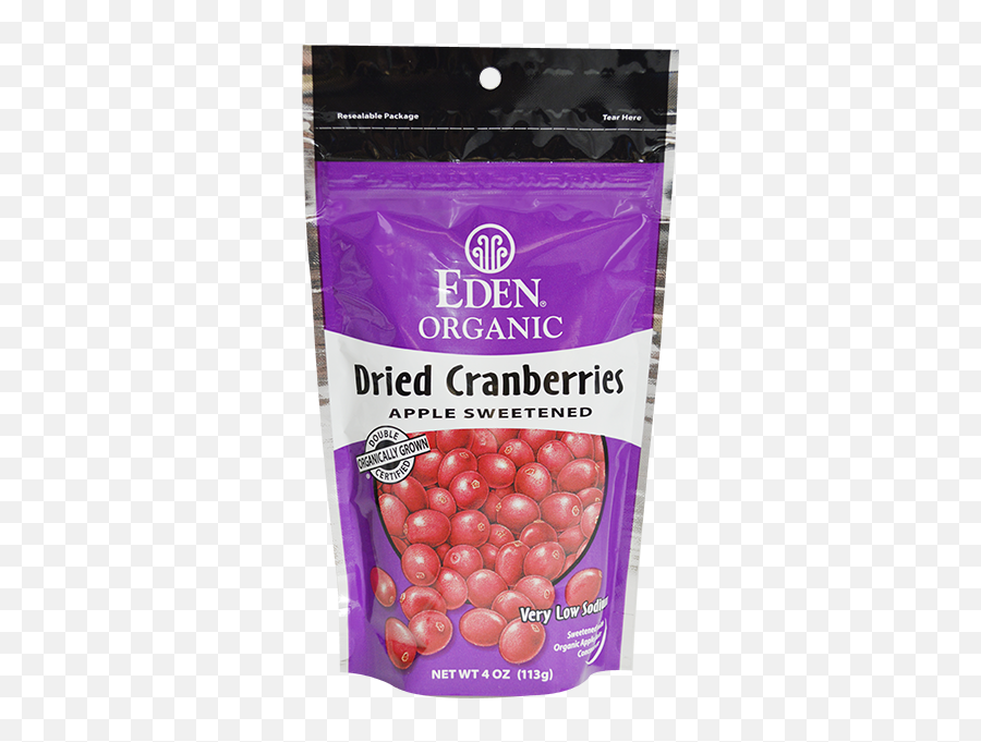 Download Eden Foods Dried Cranberries Organic Package - 4 Oz Superfood Png,Cranberries Png