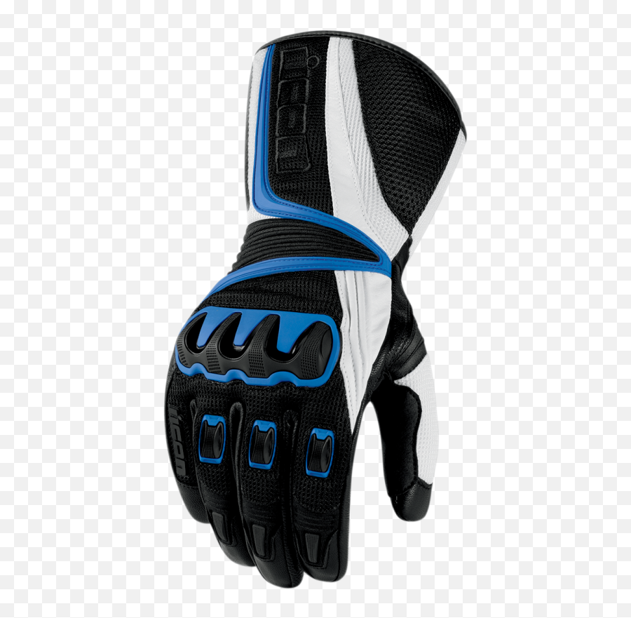 Icon Compound Mesh Long Motorcycle Gloves Blue - Leather King U0026 Kingspowersports Safety Glove Png,Mesh Icon
