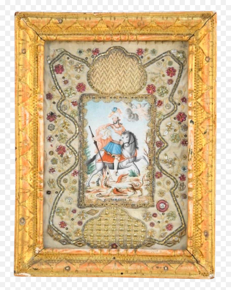 18th Century Icon Painting Of St - Picture Frame Png,St George Icon For Sale