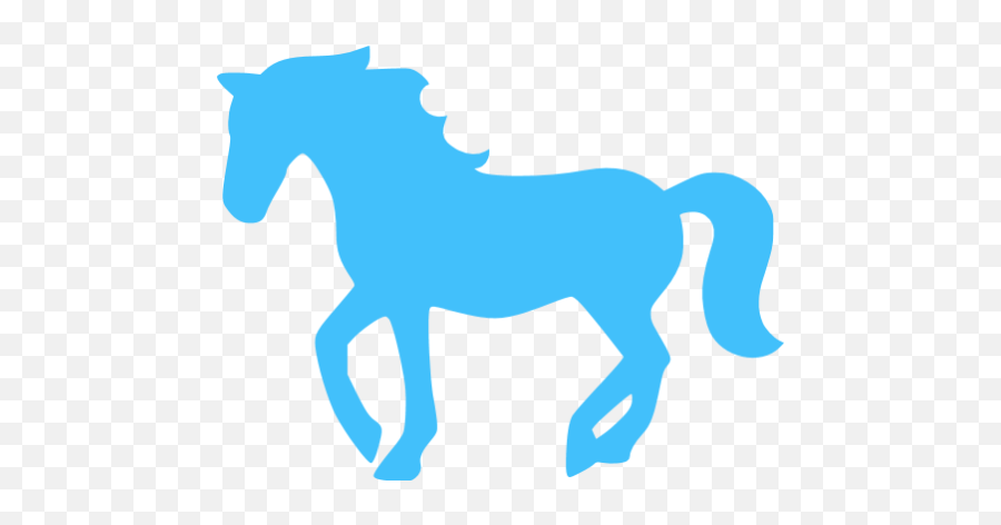 Caribbean Blue Horse 2 Icon - Free Caribbean Blue Animal Icons Much Horsepower Does A Horse Have Png,Pony Icon