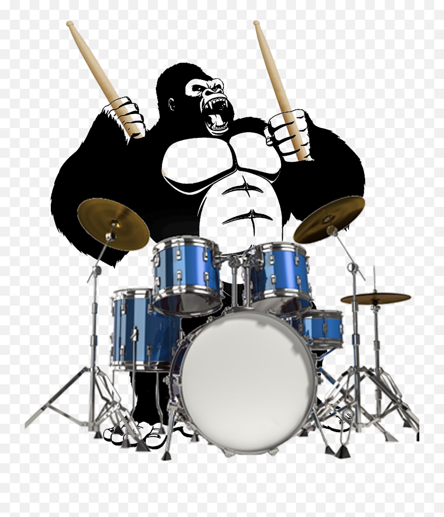 Drawartist Shop Redbubble Drums Drum Drawing Gorilla - Drum Musical Instruments Png,Dw Icon Snare Drums