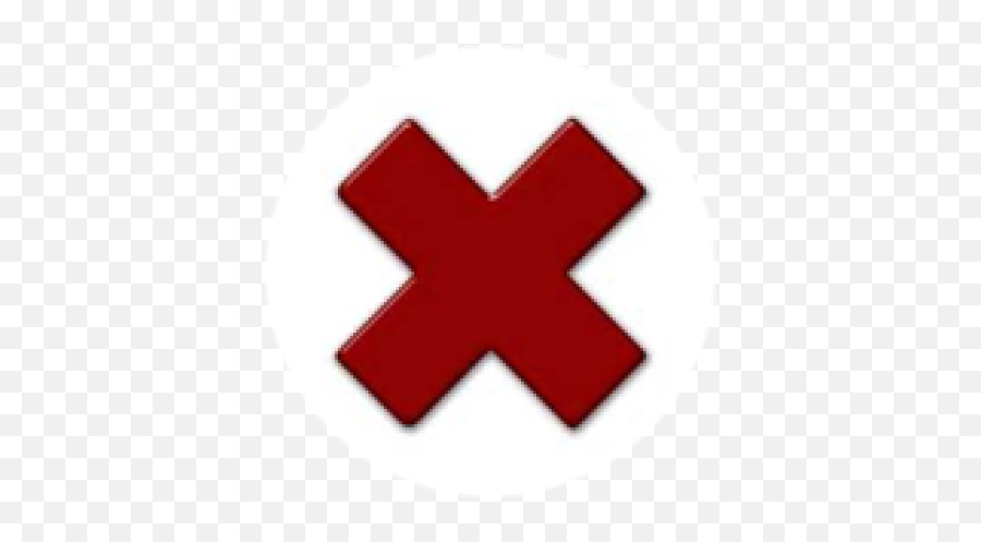 Blah - Roblox Giant X Png,Red X Icon Transparent Background