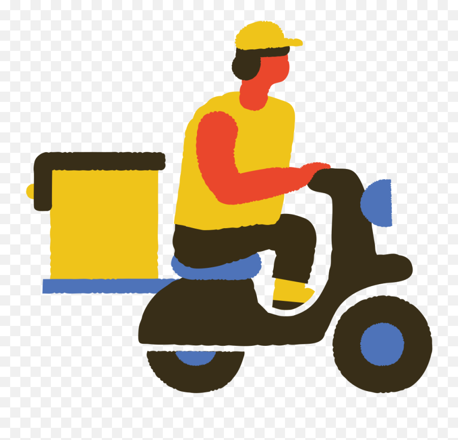 Food Delivery Man - Motorist,Bike Delivery Icon Transparent PNG