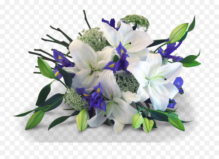 White Blue Bouquet - Bouquet Png,Bouquet Png