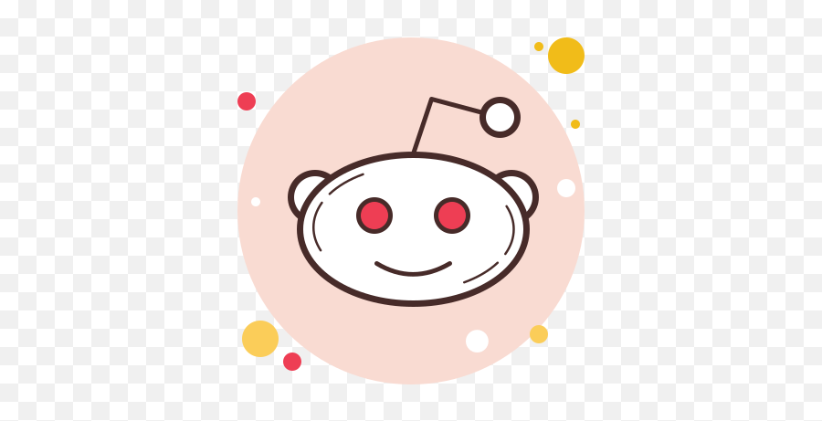 Reddit Icon In Circle Bubbles Style - Reddit Icon Transparent Png,Reddit Icon Transparent
