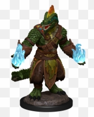 Wizkids Nolzuru0027s Marvelous Miniatures Lizardfolk Barbarian - Cleric png