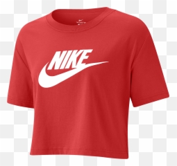 Nike Essential Crop Icon Futura T - Shirt In Chili Redwhite Nike Air Png,Icon Cropper