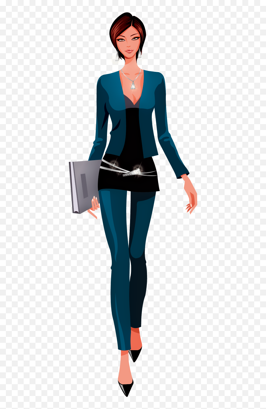 Vector Business Woman Png Download - Standing,Business Woman Png