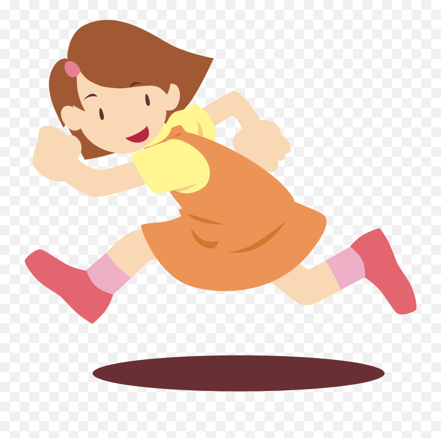 Clipart Girl Run Transparent - Running Girl Clipart Png,Running Clipart Png