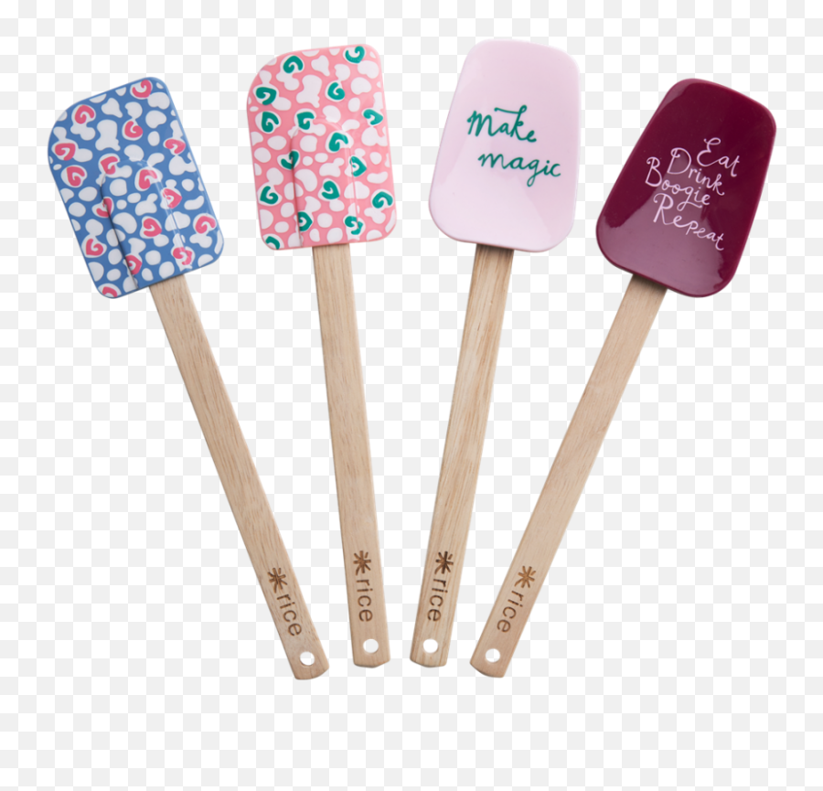 Kitchen Silicone Spatula In 4 Assorted Designs Rice Dk - Ice Cream Png,Spatula Png