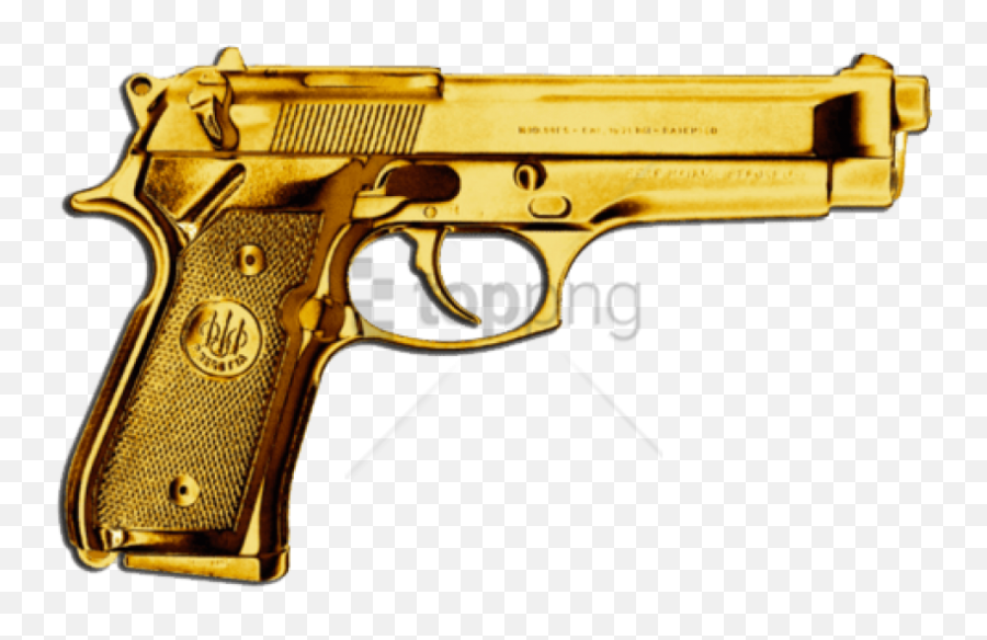 Free Png Gold Gun Image With Transparent Background - Gold Gun Transparent Background,Gun Transparent Background