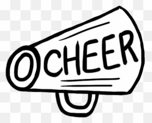 Cheerleading Megaphone Clipart Image 0 - Clipartix Black And White Cheerleading Clipart Png,Cheerleaders Png