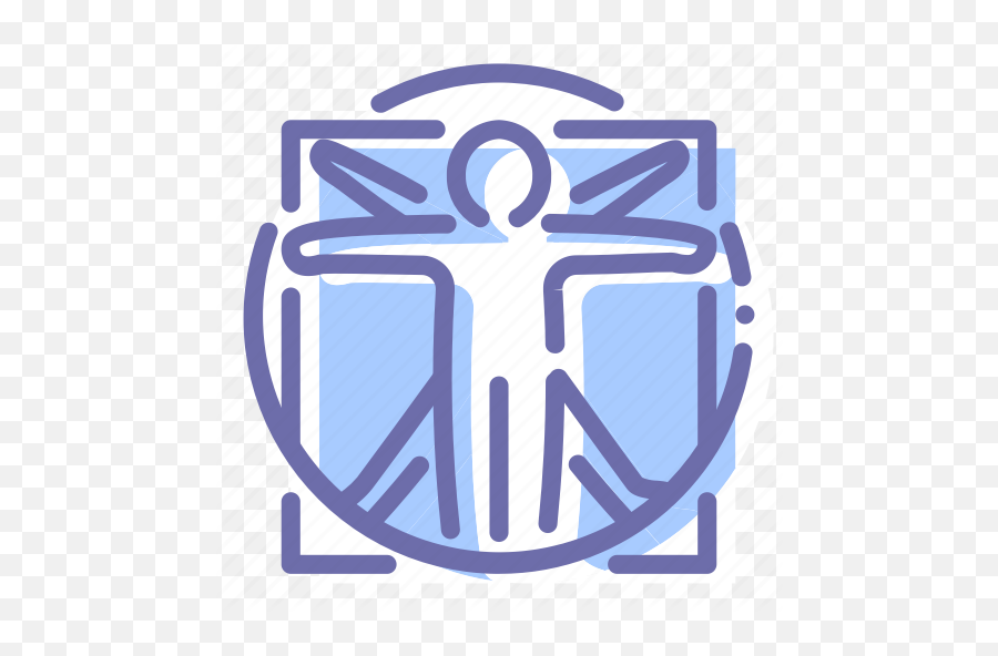 Davinci Man Vinci Vitruvian Icon - Illustration Png,Vitruvian Man Png