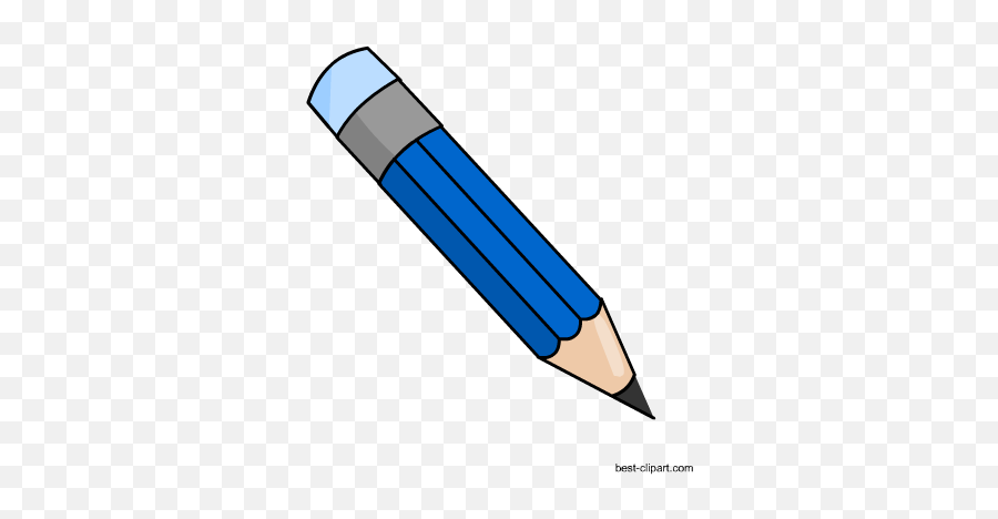 Blue Eraser Clip Art Free - Clipart Image Of Pencil Png,Pencil Clip Art Png