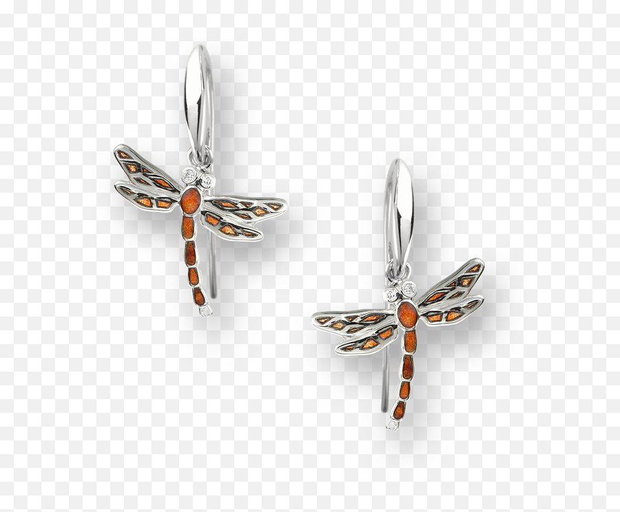 Nicole Barr Designs Sterling Silver Dragonfly Wire Earrings - Body Jewelry Png,Smokey Png
