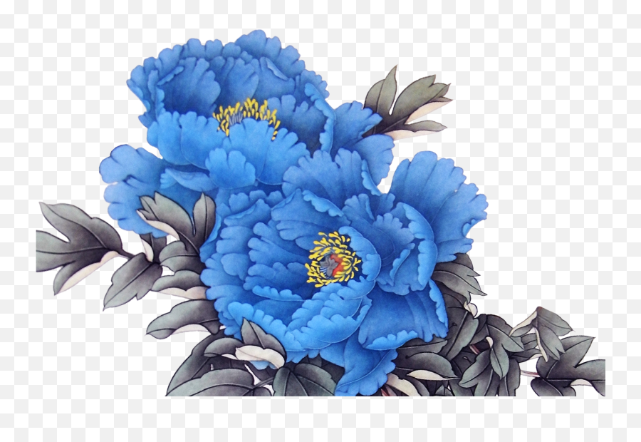 Download Peony 14171417 Transprent Png Free - Blue Blue Peonies Clip Art,Peonies Png