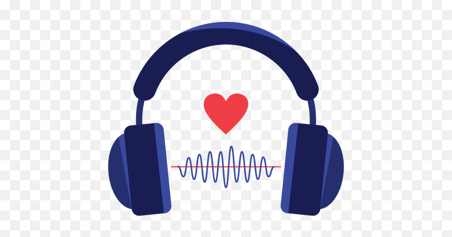 Heart Sound Wave Headphones Icon - Transparent Png U0026 Svg Png Music Headphones Icon,Sound Wave Png