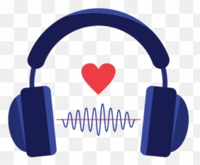 Heart Sound Wave Headphones Icon - Transparent PNG u0026 SVG Png Music Headphones Icon