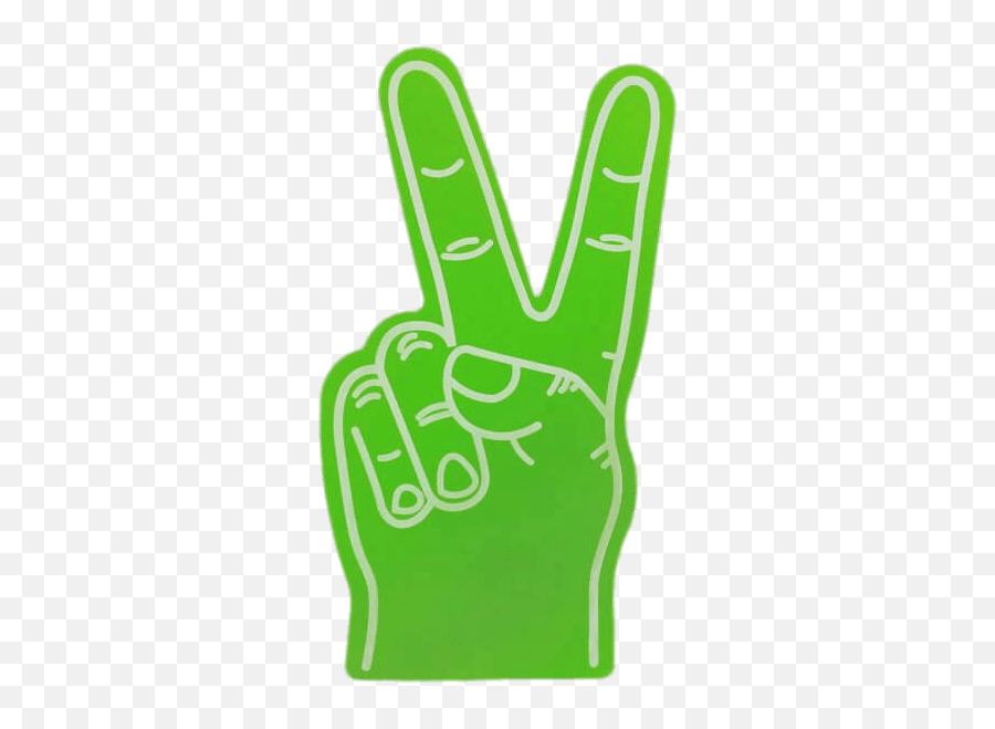 Foam Hand Peace Sign Transparent Png - Hand Transparent Fingers Peace Sign,Peace Sign Transparent Background
