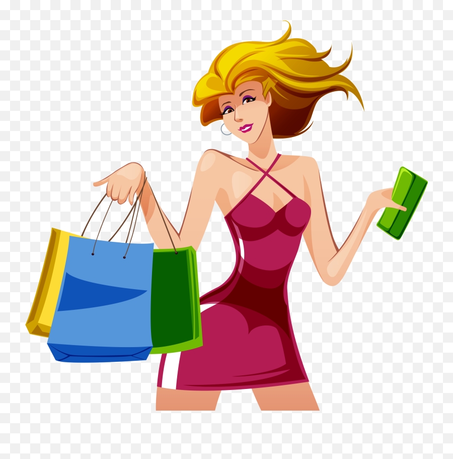 Shopping Girl Clipart Png Image Free - Clipart Shopping Girl Png,Girl Clipart Png