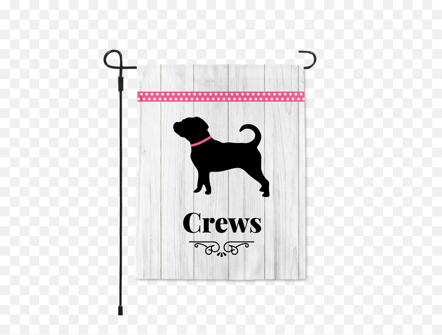 Customizable Puggle Dog Garden Flag - Puggle Silhouette Png,Rottweiler Png