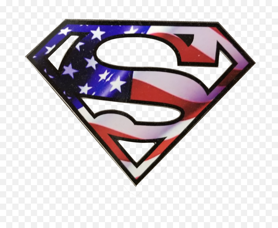 Us Flag Superman Sticker - Sticker For Photo Editing Png,Superman Logo Stencil