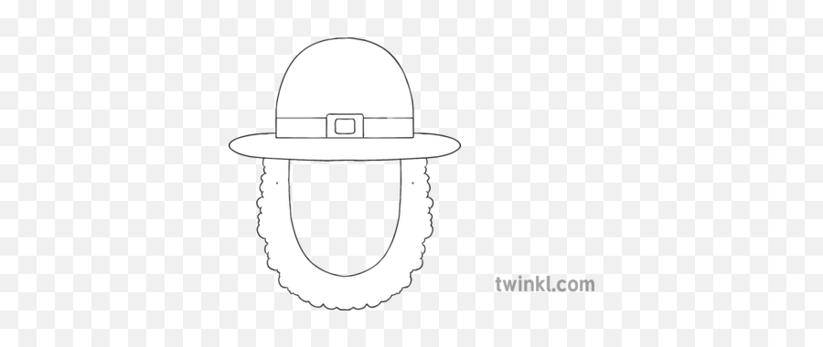 Leprechaun Hat 2 Black And White Illustration - Twinkl Line Art Png,Leprechaun Hat Png