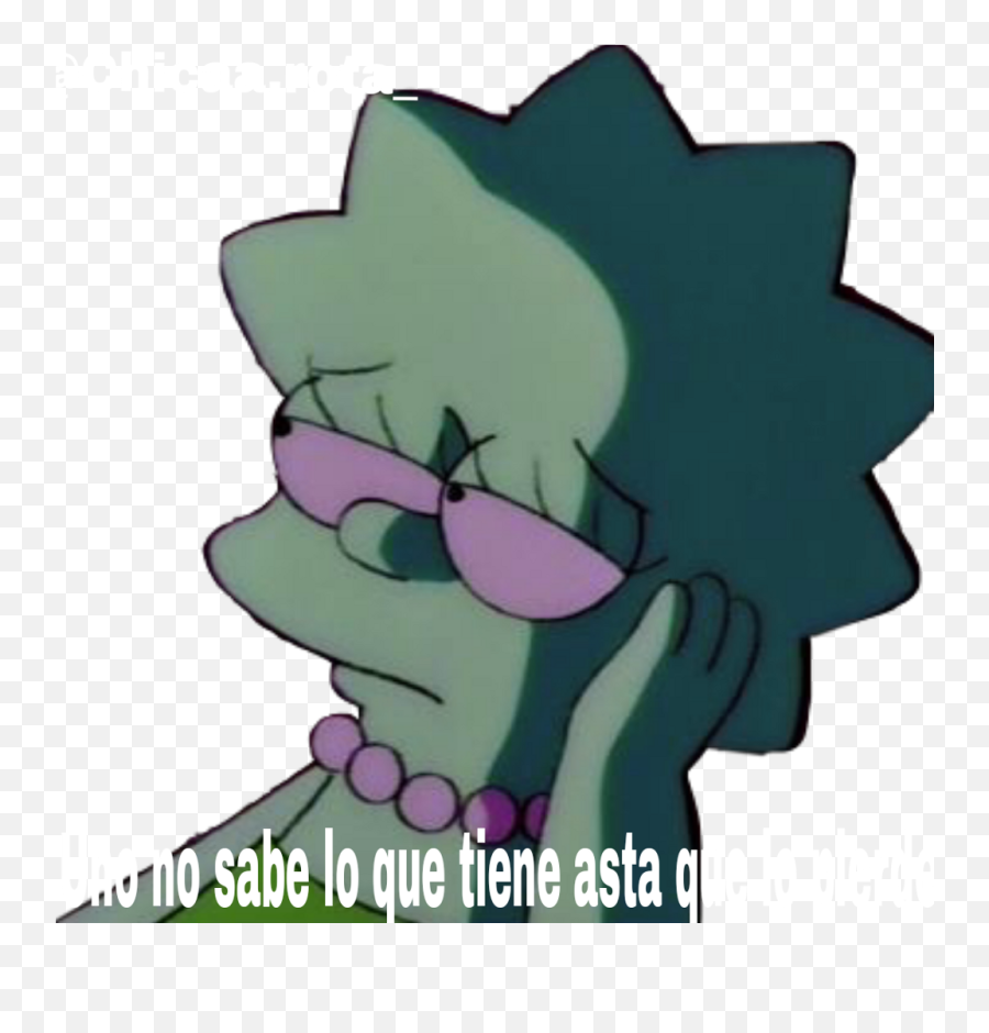 Download Hd Sad Lisa Simpson Png Transparent Image - Imagenes Tumblr Sad De Los Simpsons,Simpson Png