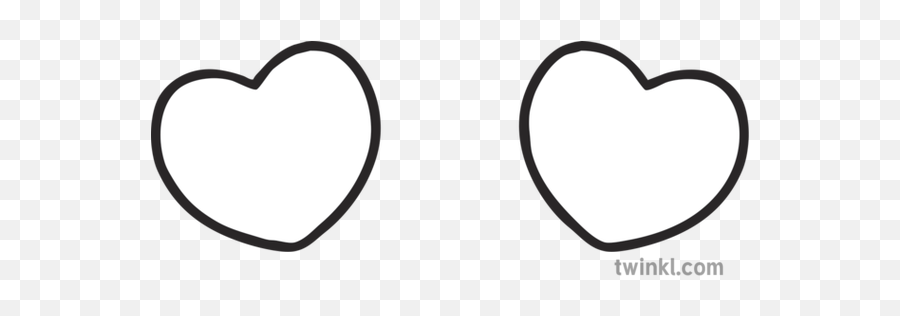 Heart Emoji Eyes Eyfs Black And White Rgb Illustration - Twinkl Clip Art Png,Heart Emoji Transparent