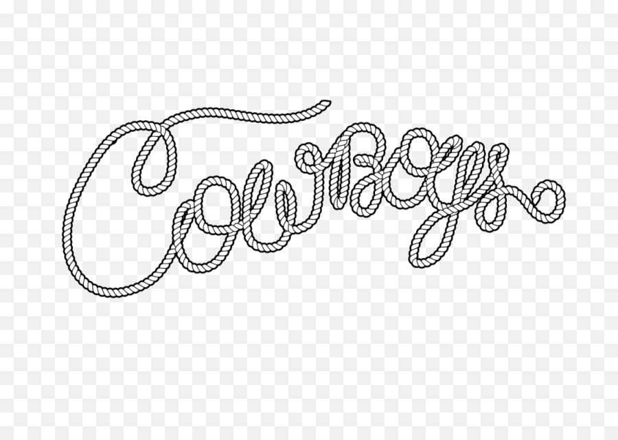 Download Cowboys Rope Logo - 01 Line Art Hd Png Download Dot,Dallas Cowboy Logos Clip Art