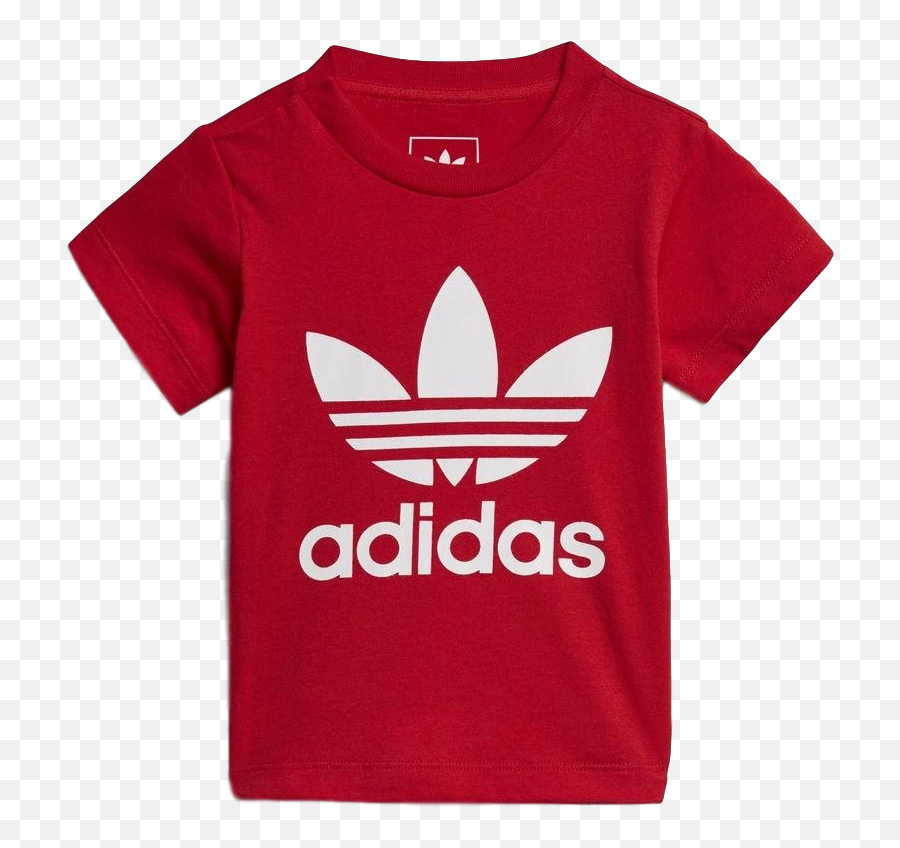 Details About Adidas Originals Toddler Trefoil Tee Red - White Adidas Originals Logo Png,Adidas Leaf Logo