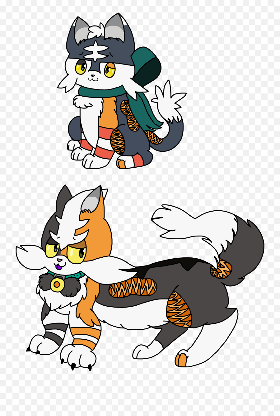 Sonjas Alolan Forms And - Litten X Alolan Vulpix Png,Litten Png