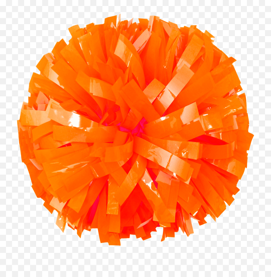 Metallic Fluorescent Neon Orange 6 Pom - Pom Pom Cheer Png,Pom Poms Png