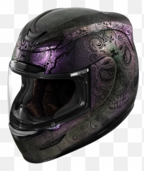 Icon Variant Battlescar Motorcycle - Womens Helmet png