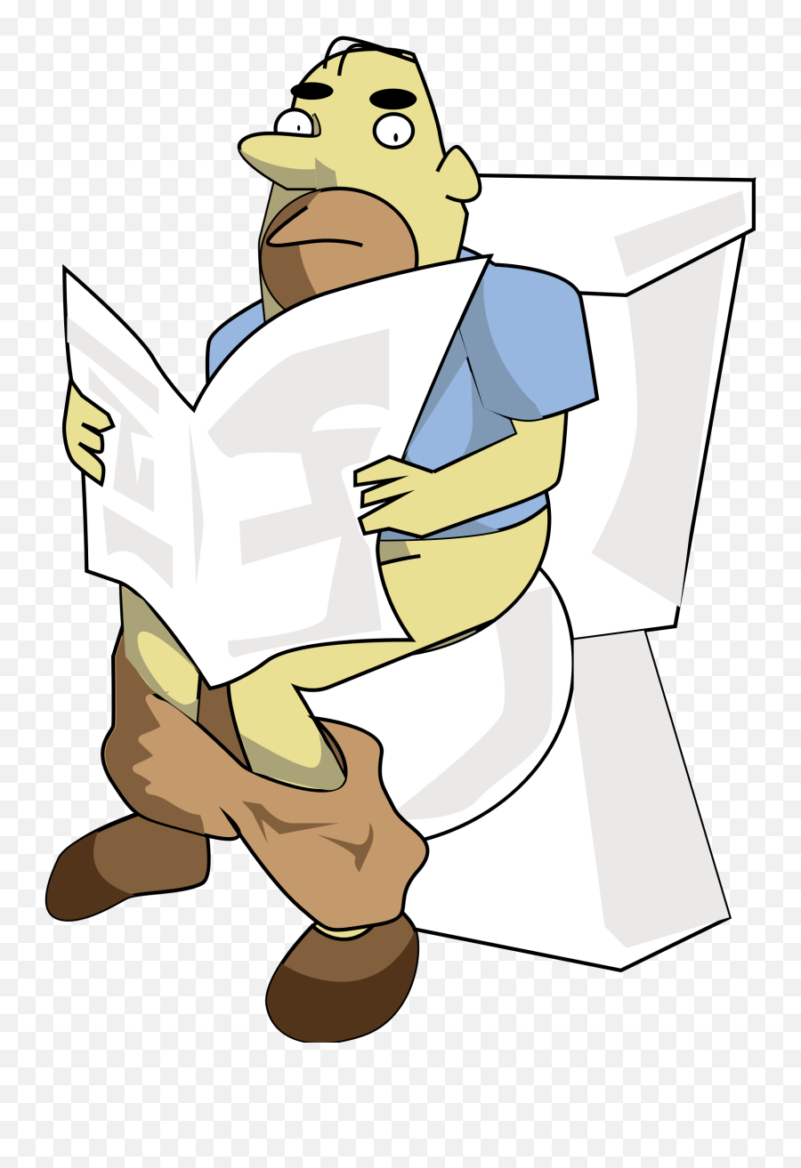 Big Image - Man In Toilet Cartoon Full Size Png Download Man On A Toilet Cartoon,Toilet Png