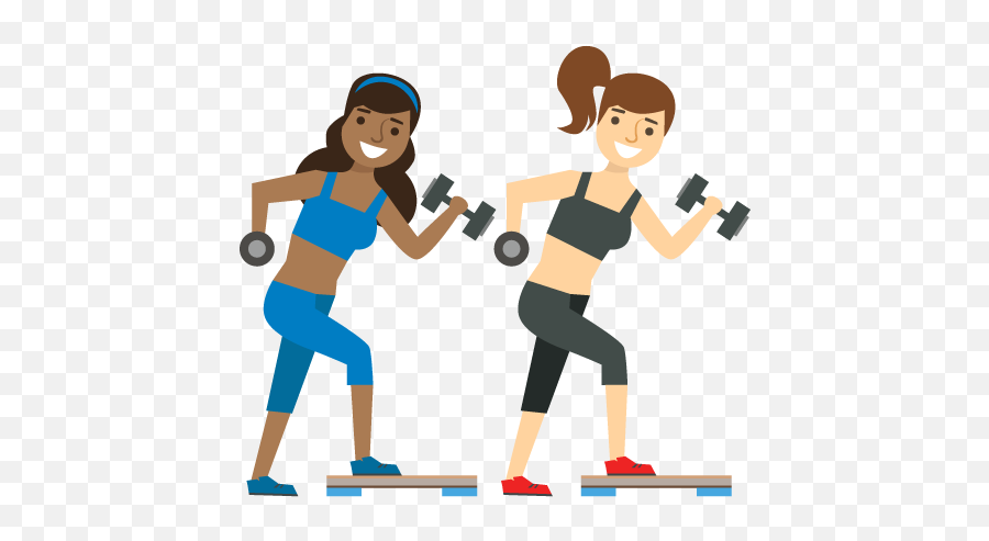 Girls Working Out Clipart Png - Girls Working Out Cartoon,Working Out Icon