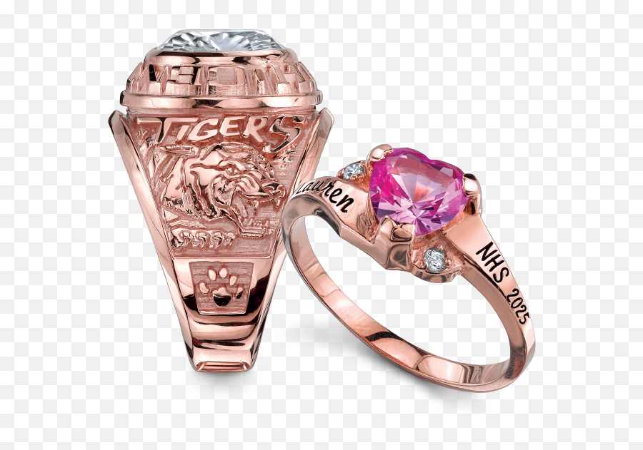 Class Rings U2014 Wnc Grad Herff Jones Senior - Rose Gold Class Ring Png,Gold Ring Png