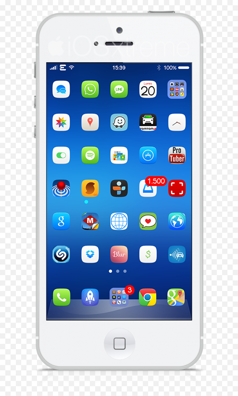 Jailbreak Ios 7 Consigue El Mejor Springboard - Technology Applications Png,White Icon Labels Winterboard