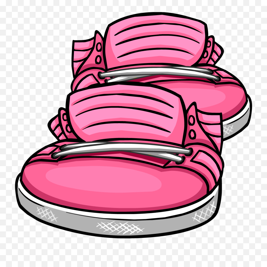 Download Neon Pink Sneakers Icon - Club Penguin Shoes Png Club Penguin Pink Shoes,Penguin Icon Png