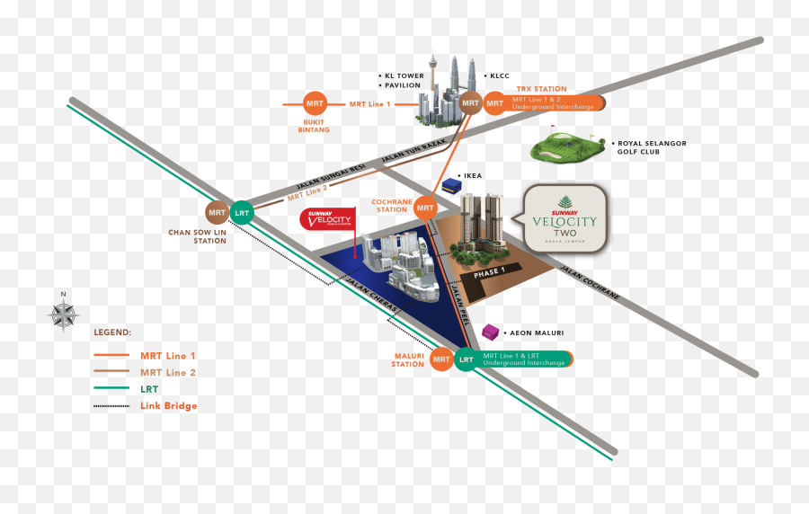 Sunway Velocity Two Kuala Lumpur - Sunway Velocity Location Map Png,The Icon Jalan Tun Razak Parking