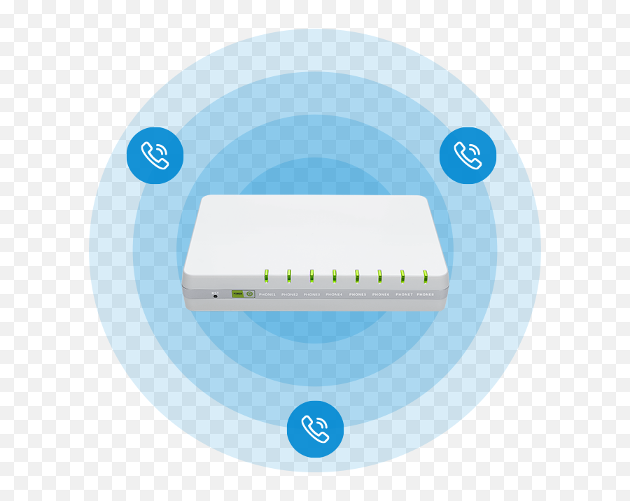 G508 8 Fxs Gigabit Voip Adapter - Flyingvoice Horizontal Png,Netgear Router Icon