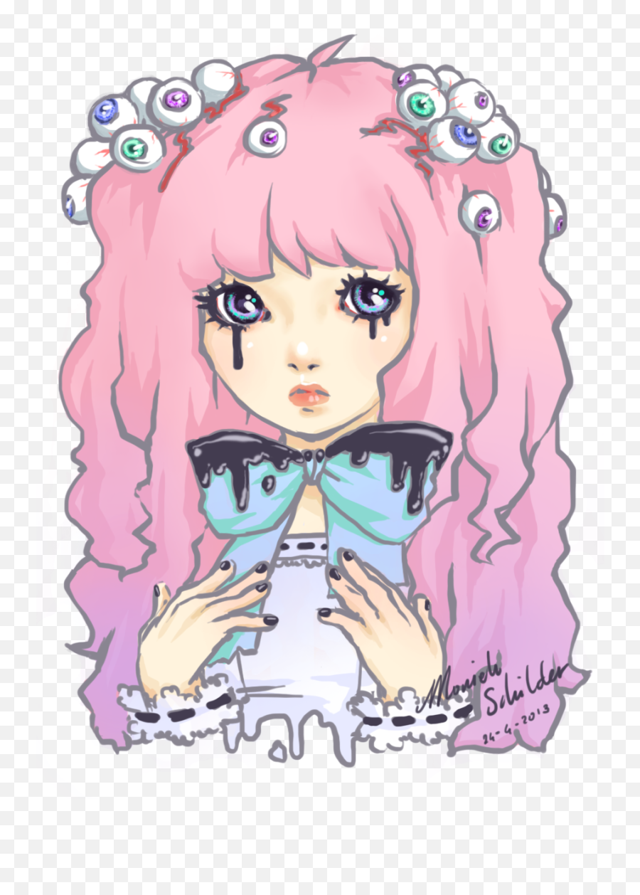 Pastel Goth Art - Pastel Goth Girl Art Png,Pastel Goth Png