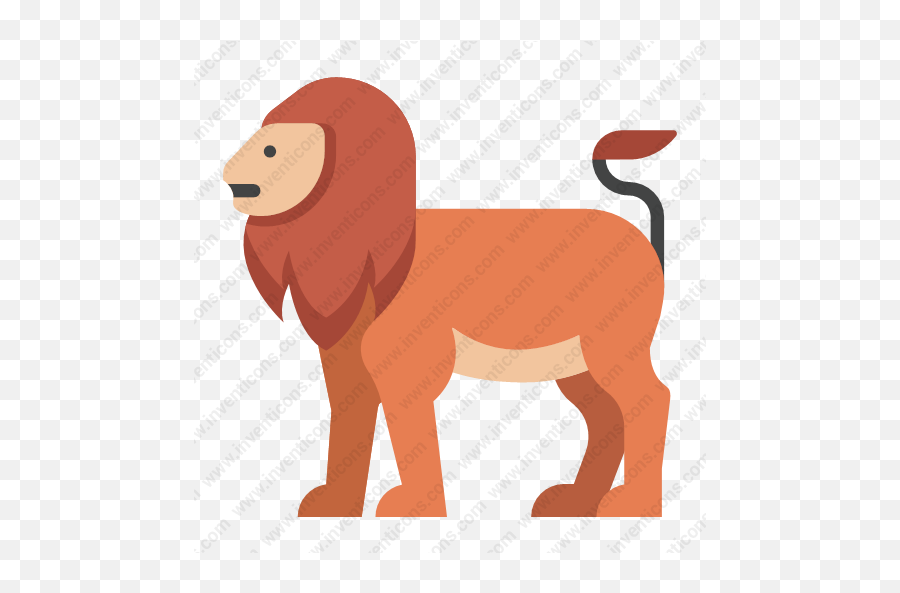 Download Lion Vector Icon Inventicons - Animal Figure Png,Lion Icon
