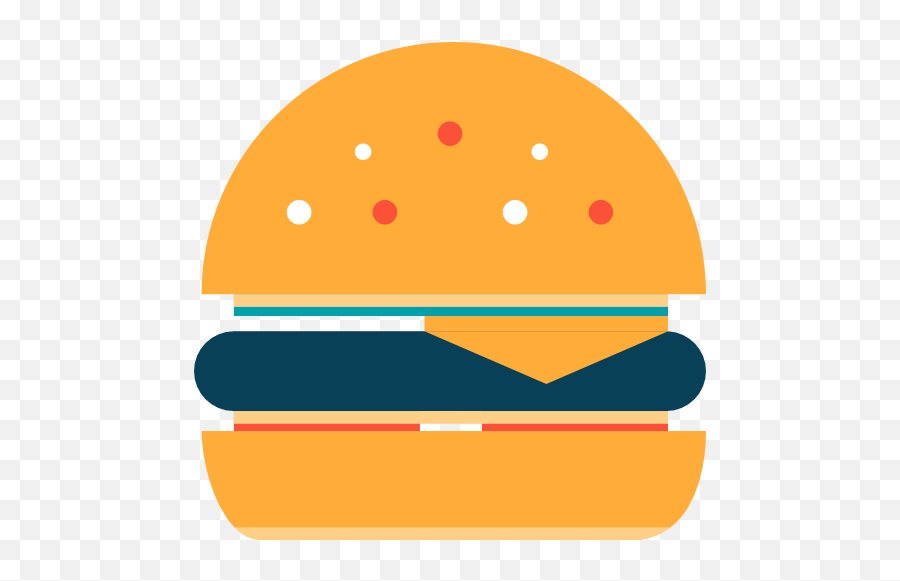 Hamburger - Free Food Icons Png,