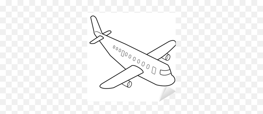 Sticker Airplane Cartoon Outline Vector - Pixersus Png,Icon A5s Plane