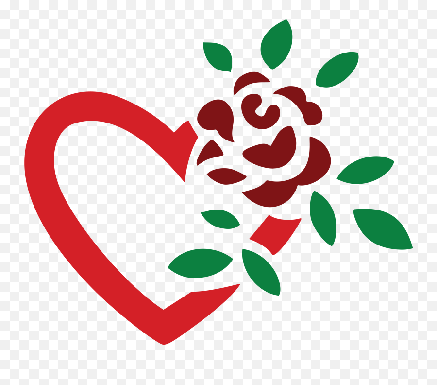 Clipart Rose And Heart Transparent - Embankment Tube Station Png,Rose Heart Png