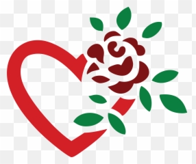 Clipart Rose And Heart Transparent - Embankment Tube Station Png,Rose Heart Png