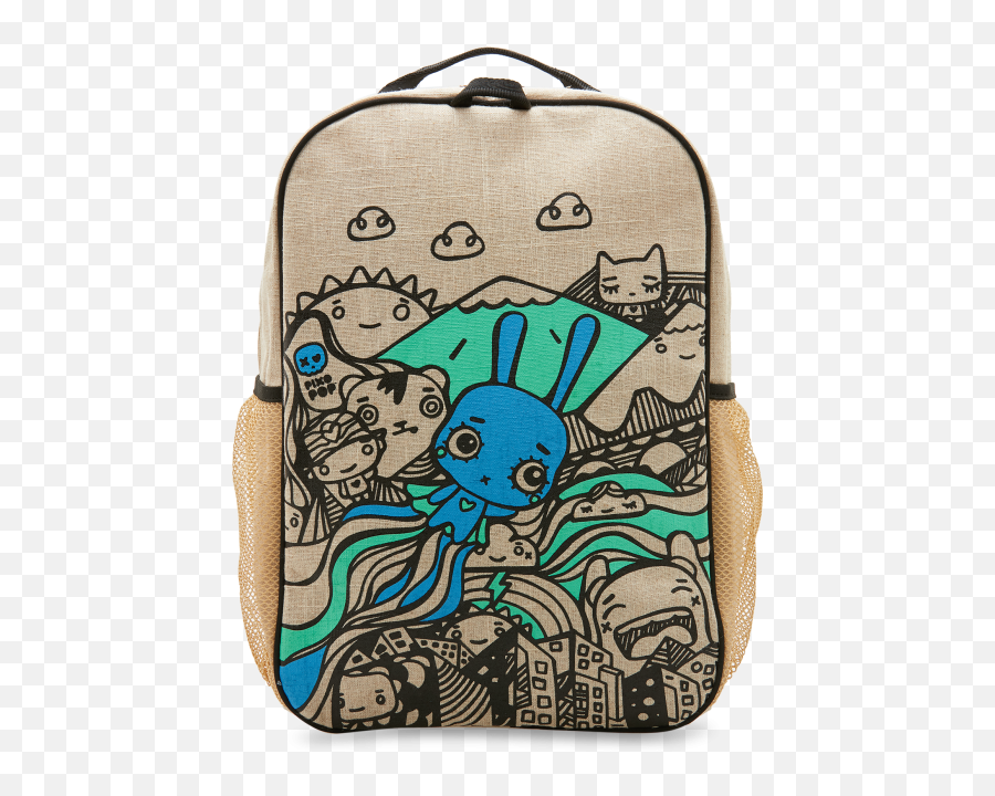 Black Pixopop Flying Stitch Bunny Grade School Backpack - Gunny Sack Png,Stich Png