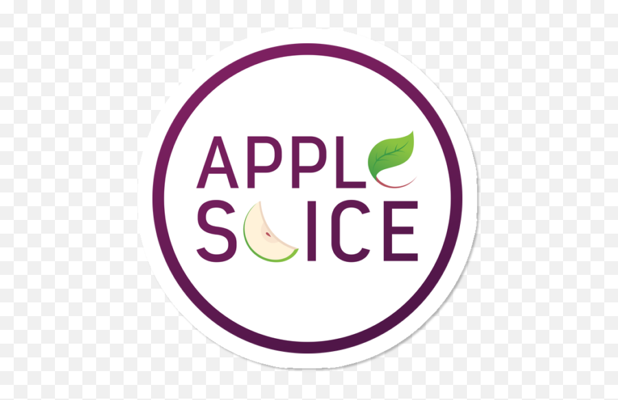 Apple Slice Circle Logo Sticker - Circle Png,Apple Logo Sticker